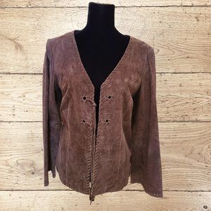 Brown Suede Jacket Faded Glory  Like New Small